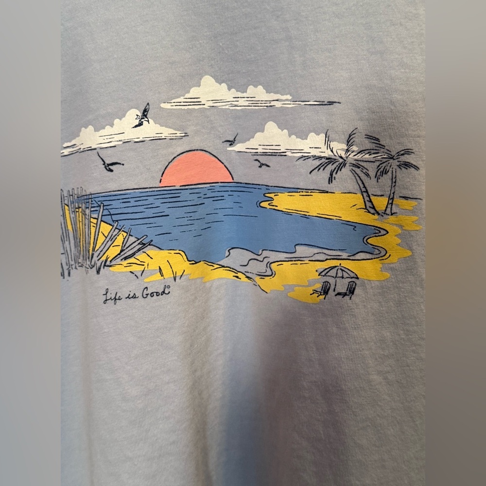 Life Is Good Crusher Tee - Light Blue